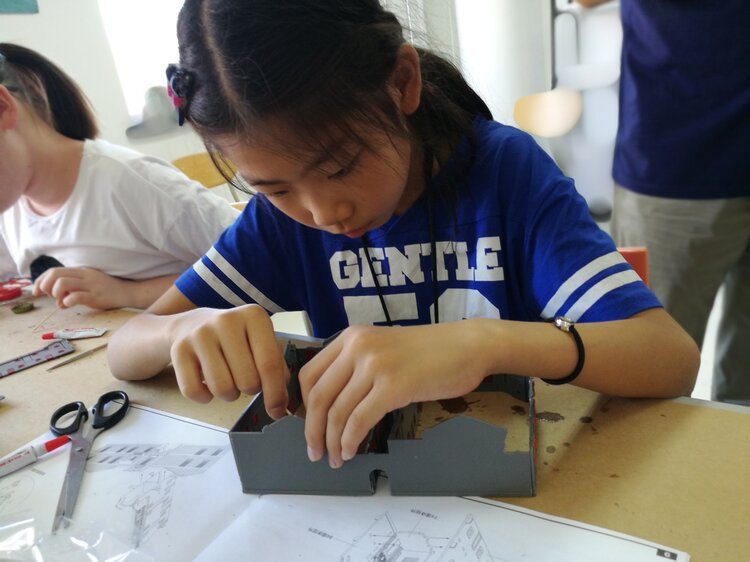 青岛市青少年STEM第二期第一课建筑模型培训班掠影